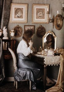 Woman with Her Toilet - Autochrome by G. Henry, circa 1910