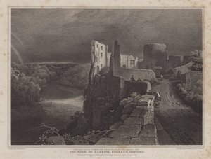 Barnard Castle, Durham, birthplace of John Balliol, founder of Balliol College, Oxford by George Fennel (after) Robson