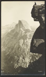 Glacier Point (3200 feet) and Half Dome (5000 feet)
