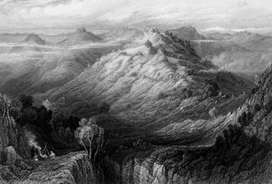 The Abbey and Hills from near Mussooree, 1838 by George Francis White