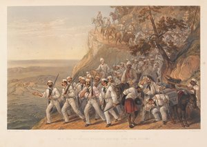 The 1st Bengal Fusiliers Marching Down from Dugshai, 1857 by George Francklin Atkinson