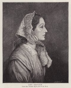 Portrait of Emily Tennyson, Lady Tennyson, wife of English Poet Laureate Alfred, Lord Tennyson