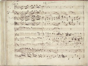 One of two pages of Handel