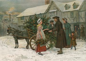 The Holly Cart by George Goodwin Kilburne