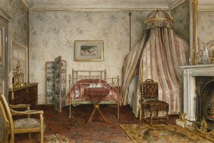 View of the Bedroom where Napoleon III died, Camden Place, Chislehurst, Kent, 1873 by George Goodwin Kilburne