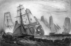 Intrepid behaviour of Captain Charles Napier, 15 April 1809, c. 1857