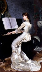 Song without Words, Piano Player, 1880 by George Hamilton Barrable