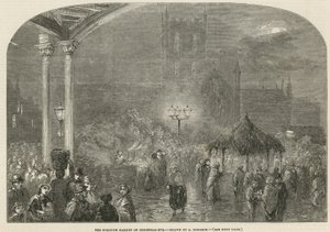 The Borough Market, London, on Christmas Eve by George Haydock Dodgson