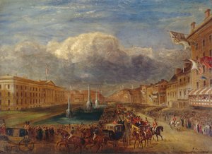 The Visit Of Queen Victoria And Prince Albert To Manchester In 1851 by George Hayes