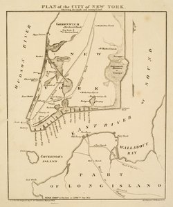 Plan of the city of New York showing the made and swampland, 1856 by George Hayward