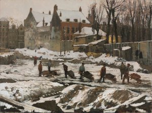 Construction Site in Amsterdam by George Hendrik Breitner