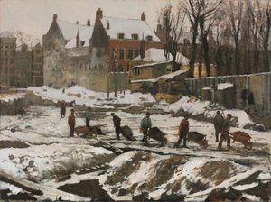 Construction Site in Amsterdam, c. 1902 by George Hendrik Breitner
