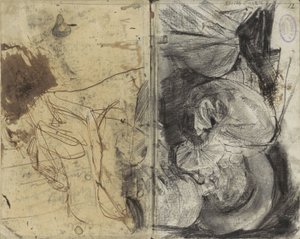 Drinking man in seventeenth-century clothing and a seated man by George Hendrik Breitner
