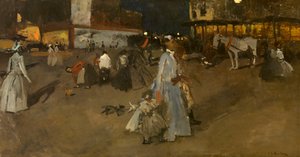 Evening on Dam Square in Amsterdam by George Hendrik Breitner