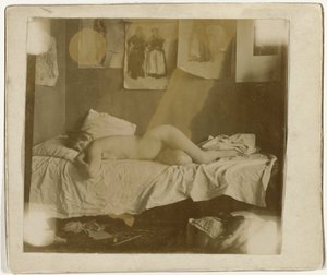 Marie Jordan Naked Lying on a Bed by George Hendrik Breitner