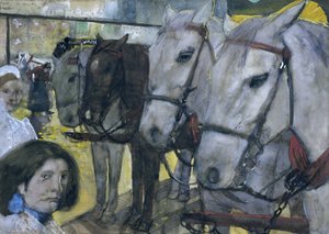 Draft Horses on the Dam in Amsterdam by George Hendrik Breitner