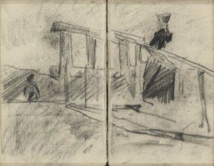 Woman, Possibly on a Bridge by George Hendrik Breitner