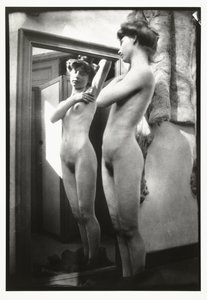 Female Nude Before Mirror