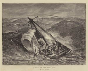 A Gale in the North Sea by George Henry Andrews