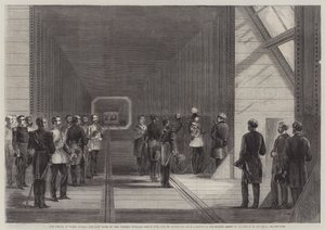 The Prince of Wales closing the Last Rivet of the Victoria Tubular Bridge over the St Lawrence by George Henry Andrews