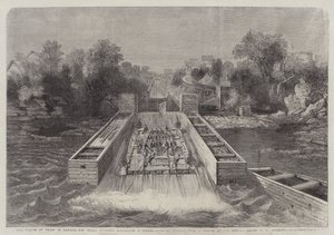 The Prince of Wales in Canada, His Royal Highness descending a Timer-Slide at Ottawa by George Henry Andrews