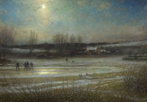 A Frosty Night - the Frozen Mill Pond, c.1904