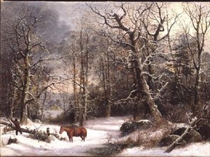Woodsman in Winter by George Henry Durrie