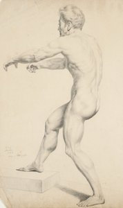 Untitled - Male Nude Copied from a Lithograph by George Henry Hall