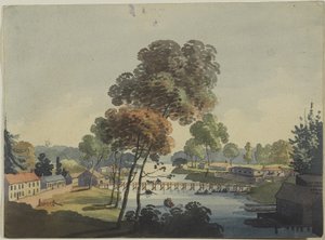 Village of Chippawa near the Falls of Niagara by George Heriot