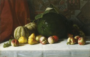 Tabletop Still Life of Fruit