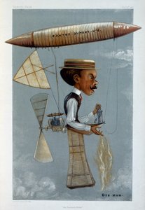 Alberto Santos-Dumont and his airship, 1901