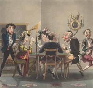 A Real Rubber! At Whist, ca. 1825
