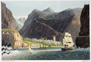The Roads, St. Helena, engraved by Robert Havell, 1815