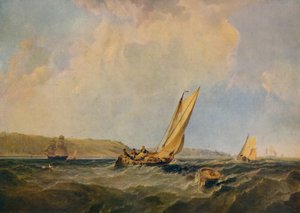Blowing Hard-Off Cowes, 1834 by George Hyde Chambers