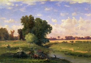 Hackensack Meadows, Sunset by George Inness