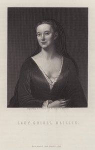 Lady Grizel Baillie, Scottish songwriter (engraving) by George J. Stodart