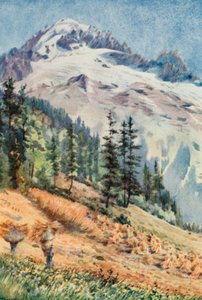 The Aiguille Verte and the Aiguille Du Dru, Autumn by George Jackson Flemwell