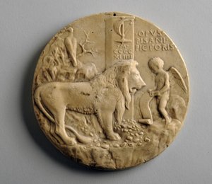 Plaster medallion by George James Frampton