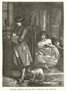 Goldsmith Wandering Among the Streets of the Great, Cold, Wicked City by George John Pinwell