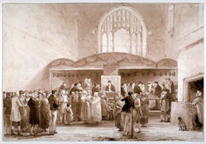 Interior View of Guildhall Chapel, City of London, 1817 by George Jones