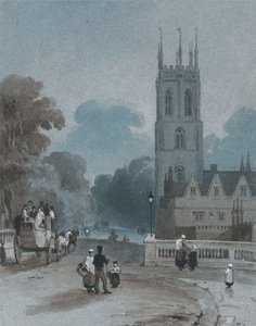 Magdalen Tower and Bridge, Oxford by George Jones