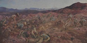 The Charge of the 3rd Light Horse Brigade at the Nek, 7 August 1915 by George Lambert