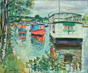 House Boats, Loch Lomond by George Leslie Hunter
