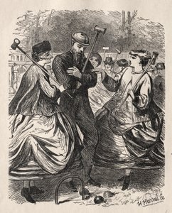 Our Croquet Party, 1864 by George Louis Palmella Busson Du Maurier