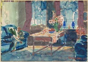 Self-Portrait: Interior of My New York Apartment by George Luks