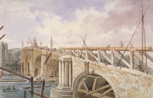 Demolition Work on Blackfriars Bridge, 1864 by George Maund