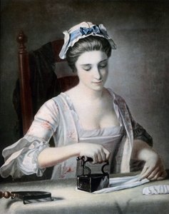 A maid ironing