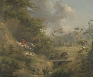 Foxhunting in Hilly Country by George Morland