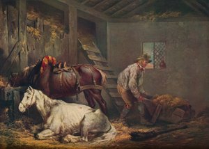 Horses in a Stable