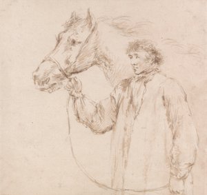 Man Holding Horse by the Bridle by George Morland